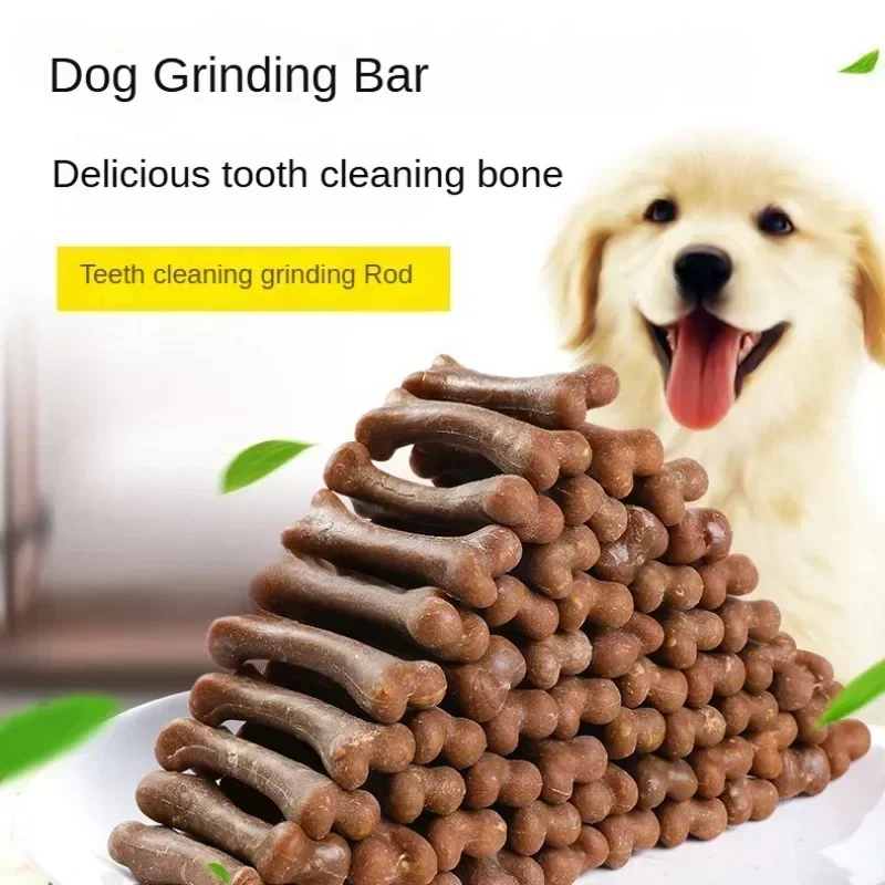 Dog Tooth Grinding Stick Pet Snack Puppy Snack Food Treats Chews Dog Oral Hygiene Toy Leather Cowhide Teeth Clean Stick for Dog