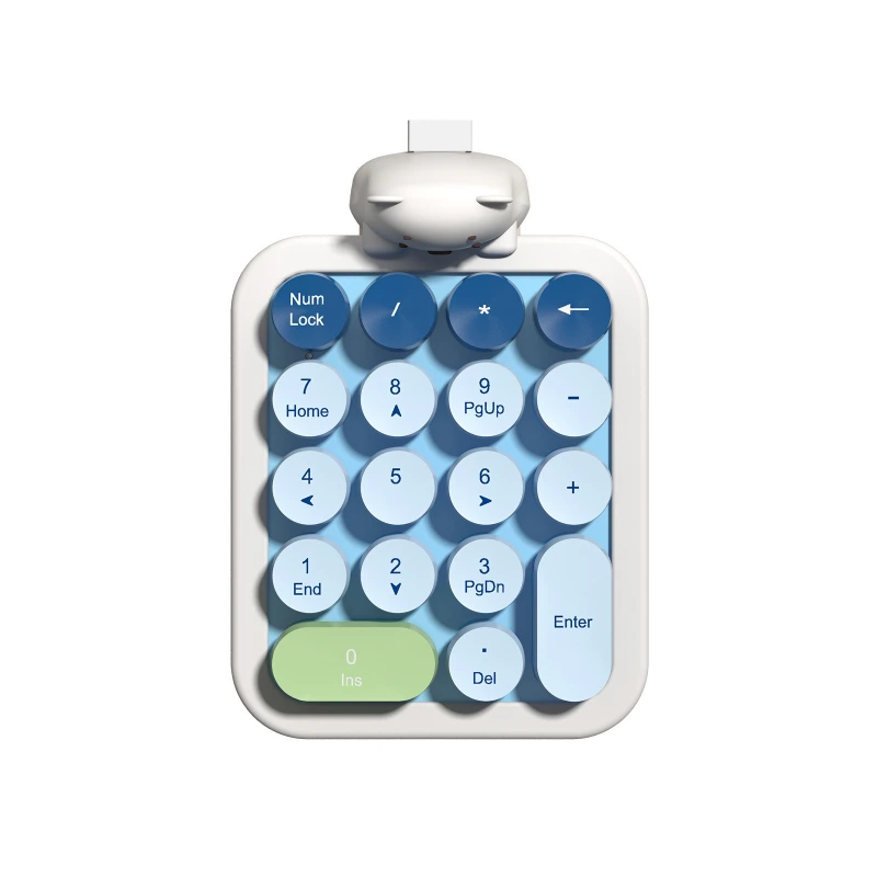 

Wireless numeric keyboard office girl high value cute leather case small numeric keyboard