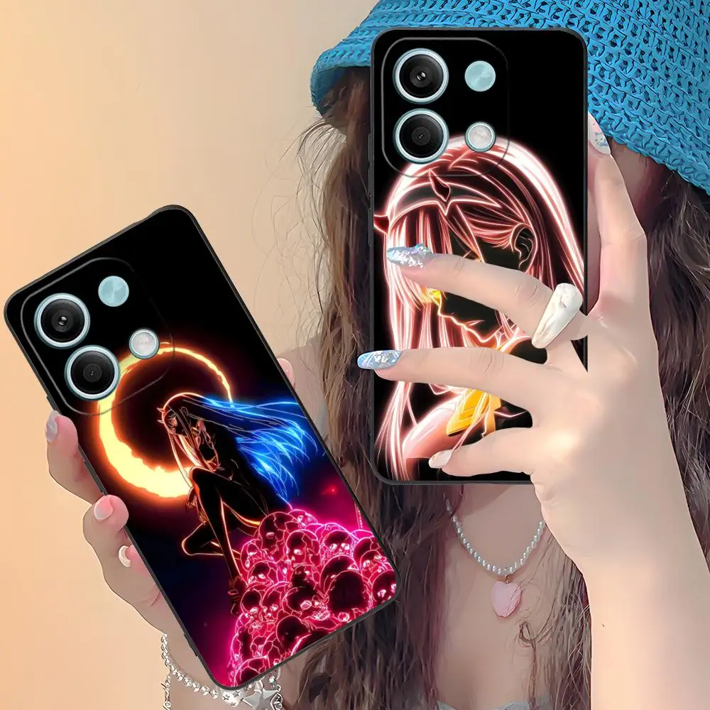 حافظة هاتف محمول Zero Two Neon لهاتف Xiaomi Redmi Note 14 13 12 11 A5 3 2 1 Pro Plus 4G 5G طباعة ملونة واقية جميلة #4