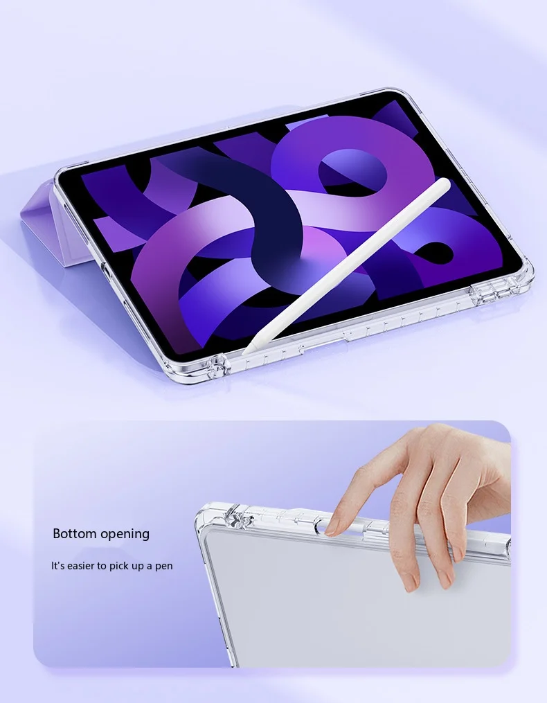 Für iPad Air Pro Mini 11 10,9 10,2 9,7 Zoll Multifunktionale Leder-Stoßfeste Schutzhülle mit Schlaf-/Aufwachfunktion – Detail 10