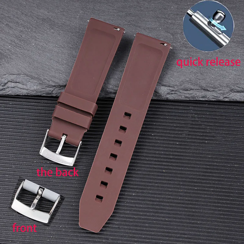 18 20 22 24mm quick release rubber watchband For Rolex IWC Longines Tissot Omega Jaeger-LeCoultre silicone wrist watch strap