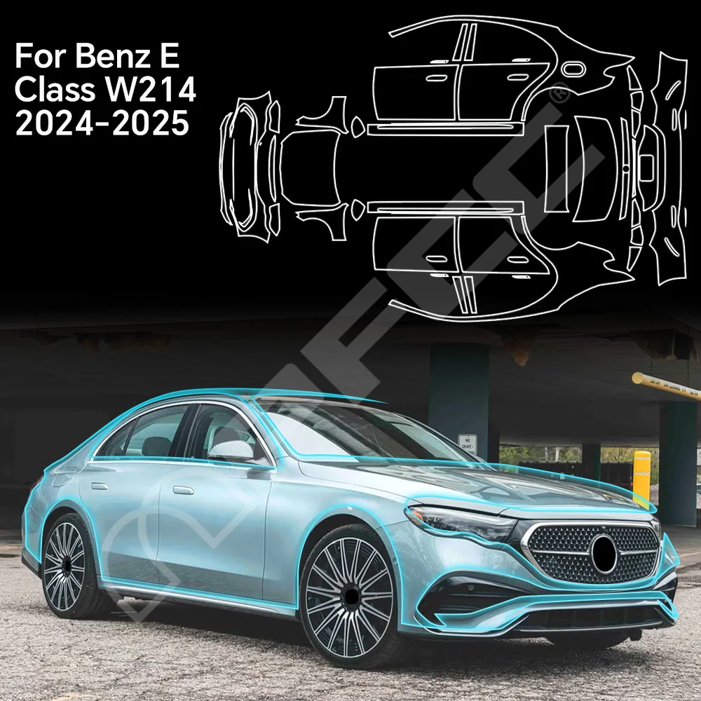 

For Benz E Class W214 2024 2025 TPU Paint Protection Film Anti-scratch Car Body Clear Bra Resistant Pre-cut PPF Decal