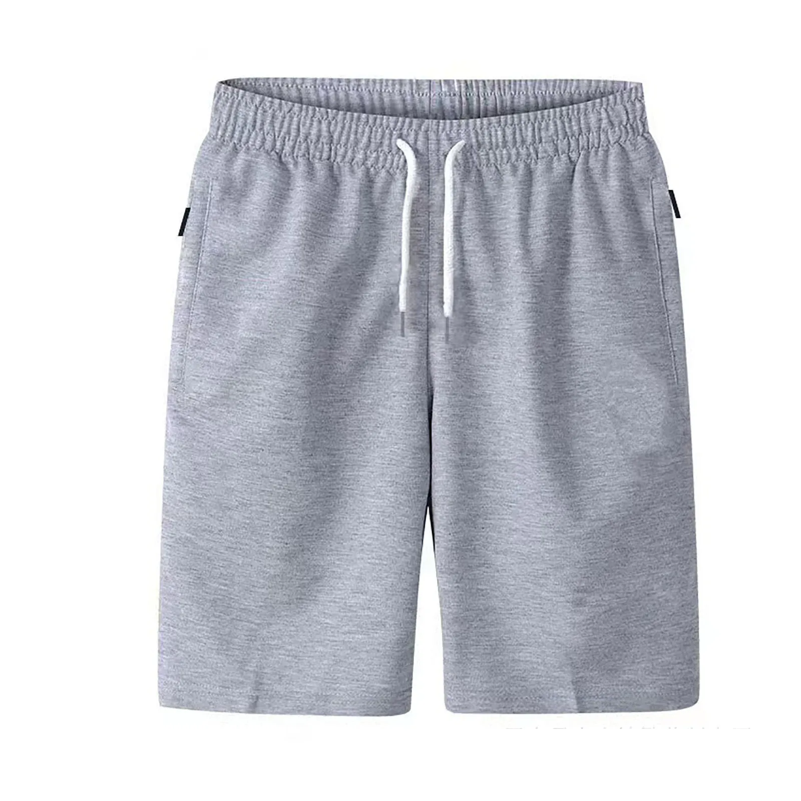 Short de sport à poches solides pour hommes, short de plage, short d'été fin, poche zippée, pantalon de survêtement