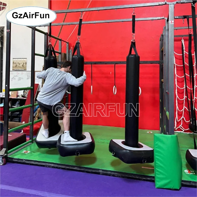 Wholesale Cheap GZAIRFUN X-1109 Inflatable Jumping Bag Ninja Warrior Obstacles Course Air Track Crawl Bridge Swing Steps
