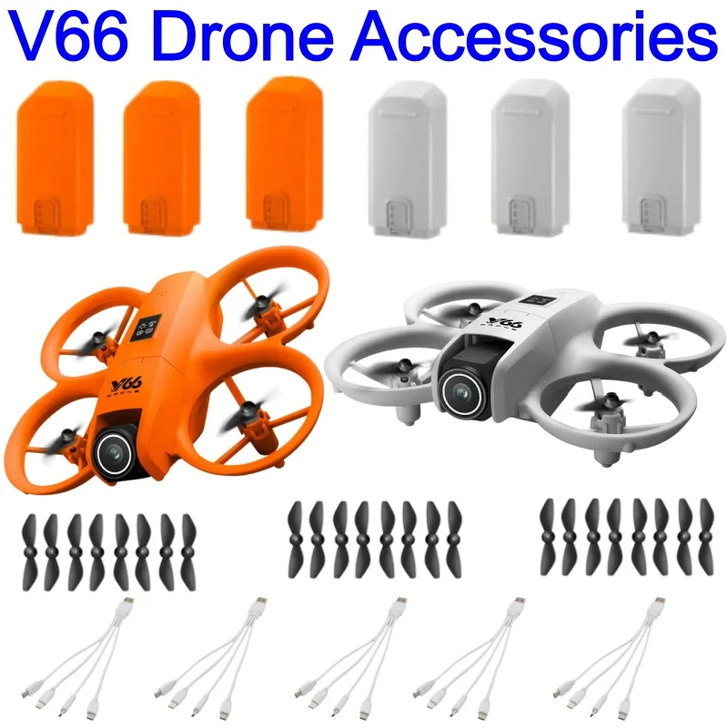 

3.7V 1800MAH Battery For V66 Drone Battery Propeller V66 Drone Battery V66 Screen Drone Battery Blades V66 Dron Parts Toys Gift