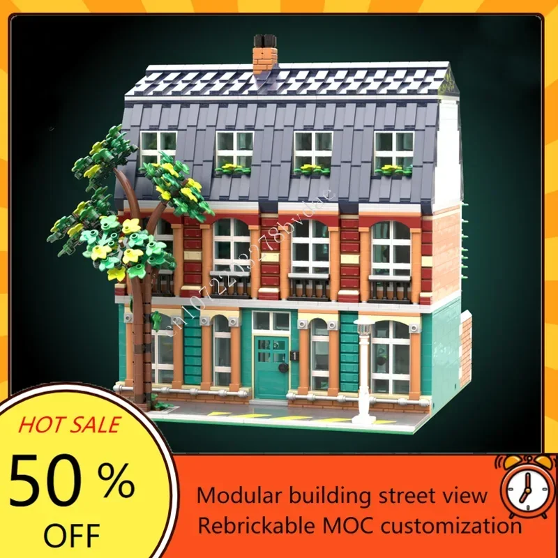 

3332PCS Modular school Modular MOC Creative street view Model Custom Puzzles Architecture DIY Education Assembly Model Toy Gift