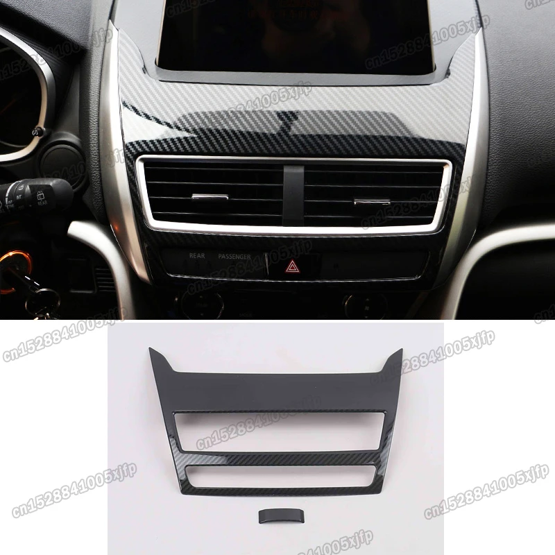 carbon fiber car dasboard air vent frame trims nagivation gps for Mitsubishi Eclipse Cross 2018 2019 2020 2021 2022 2023