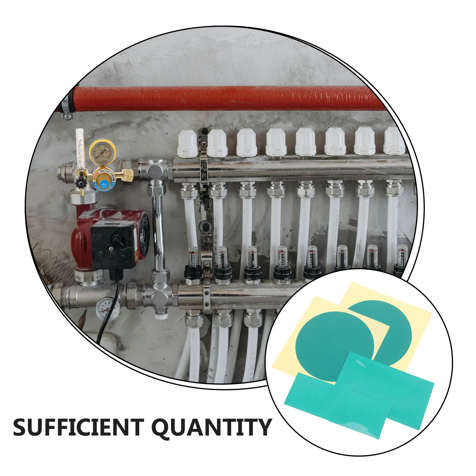 4 Stück Manometer-Identifikationsaufkleber, grün, reflektierend, wasserfest, selbstklebend, für Luft, Wasser, Manometer-Anzeige