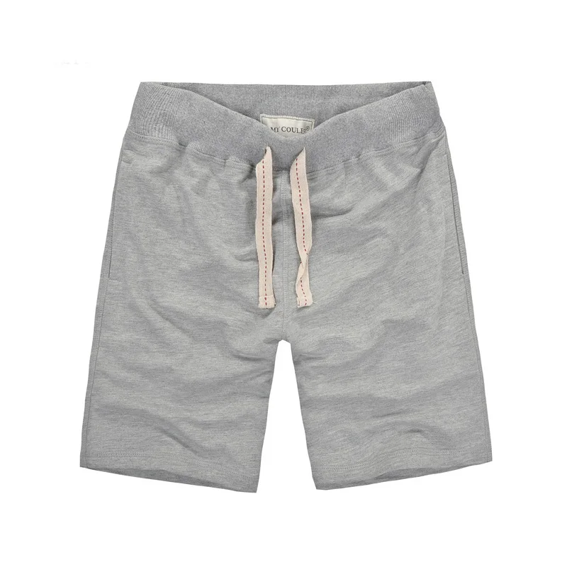 Gray Cotton Shorts Men Summer Sport Fitness Gym Workout Jogger Shorts with Pocket High Quality Plus Size Home Casual Sweatshorts