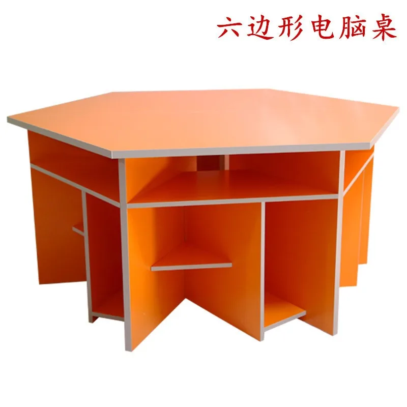 Student hexagonal table, hexagonal table, science maker experimental table, computer table