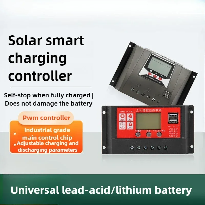 Excellent Solar Intelligent Digital Controller PMW 20A 30A 40A 50A Solar Panel Photovoltaic Power Generation System 12V 24V