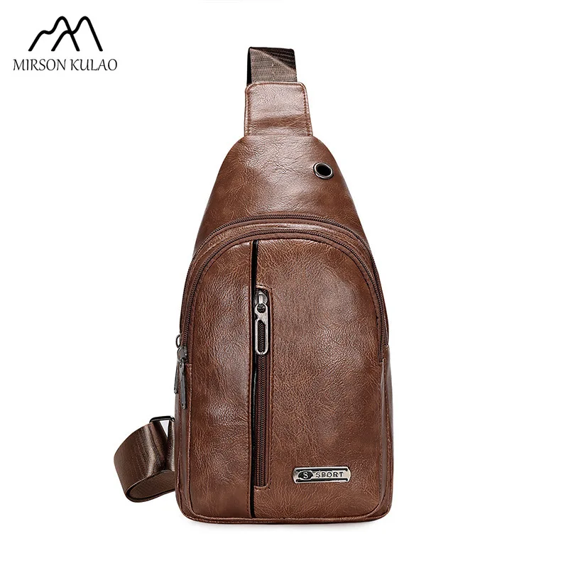 Bolso de pecho de negocios para hombres, bolso de teléfono móvil de moda, gran capacidad, multifuncional, un solo hombro, bolso oblicuo