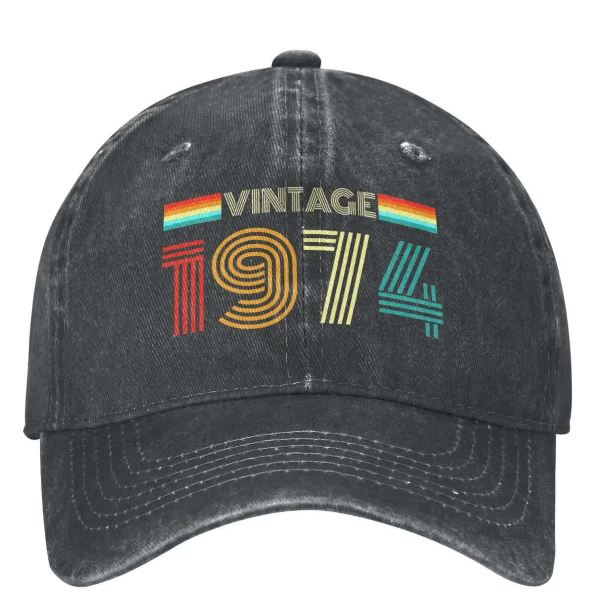 Unisex 50 Year Old Birthday Vintage 1974 Print Baseball Cap Classic Trucker Hat For 50th People Gift Snapback Adjustable