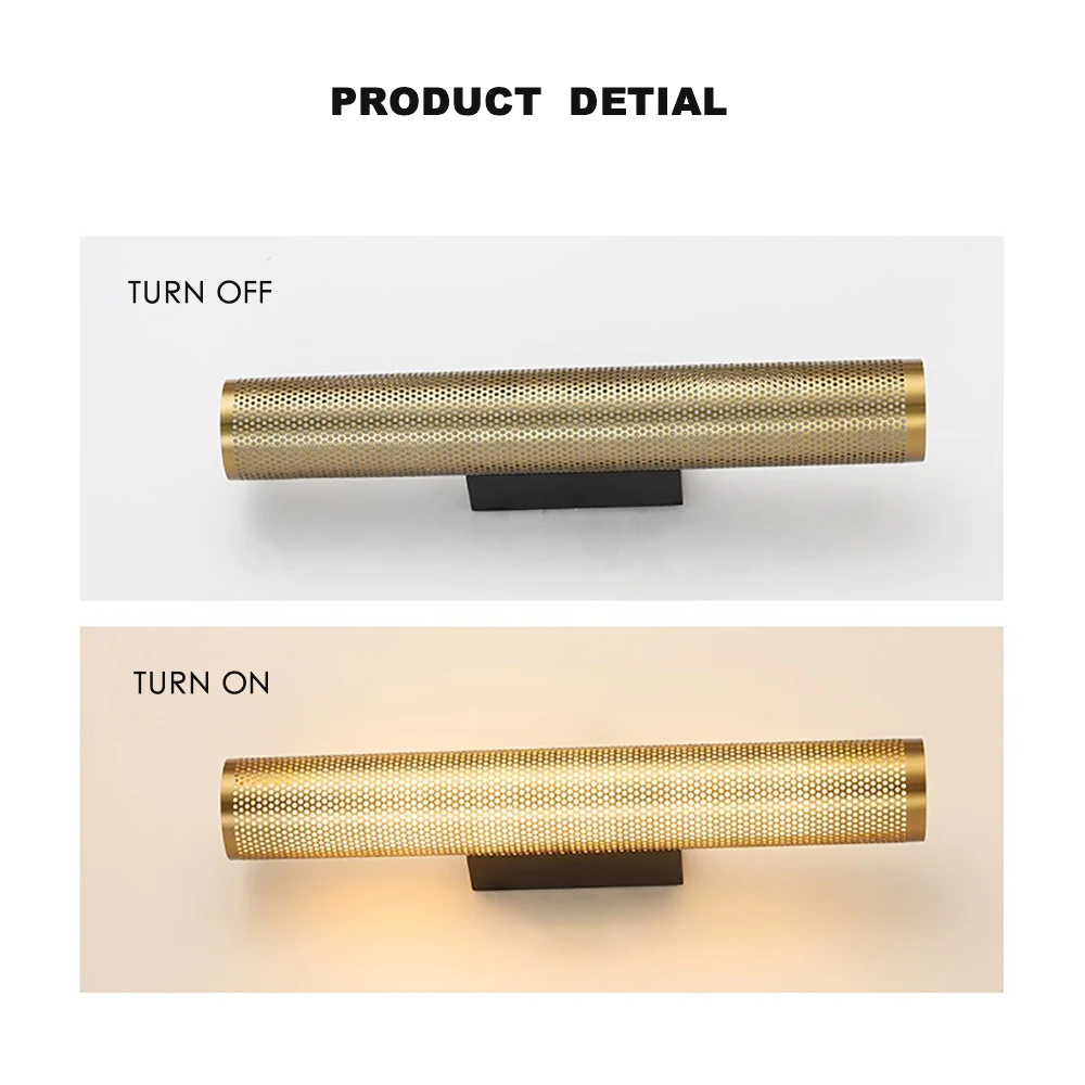 Led Bathroom Wall Light  Lamp High Quality LED Light Luxury Villa Living Room Study Background Wall Bedroom Bedside Lighting
