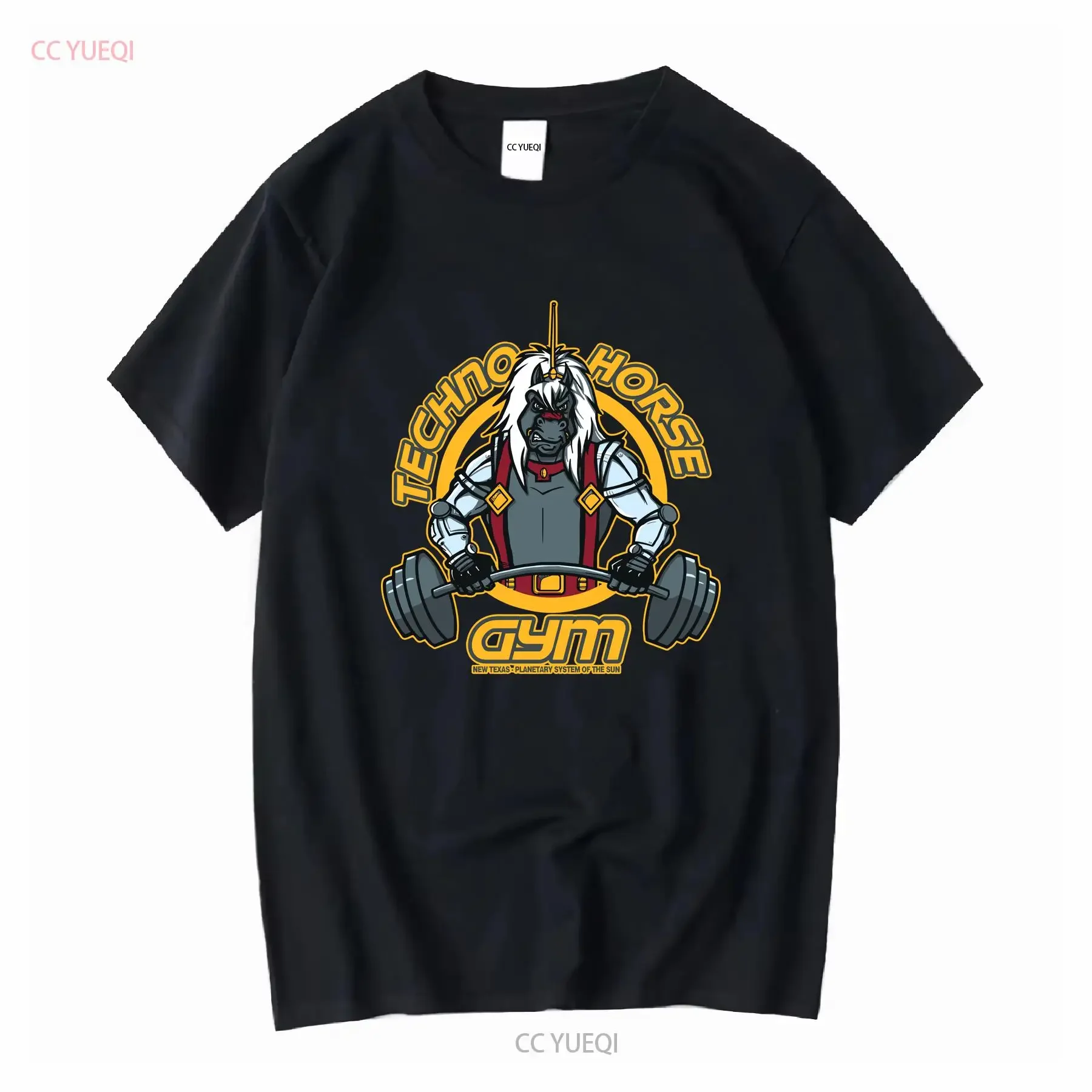 Techno Horse Gym Bravestarr camiseta dibujos animados 80s para él vintage lavado gráfico suave Unisex Casual cómodo estirado homme