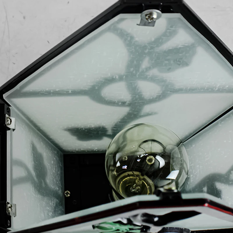 Outdoor Black Tree Rattan House Sunshade Post Lamp Landscape Corridor Porch Path Post Lamp Post Post Lamp Home Engineering