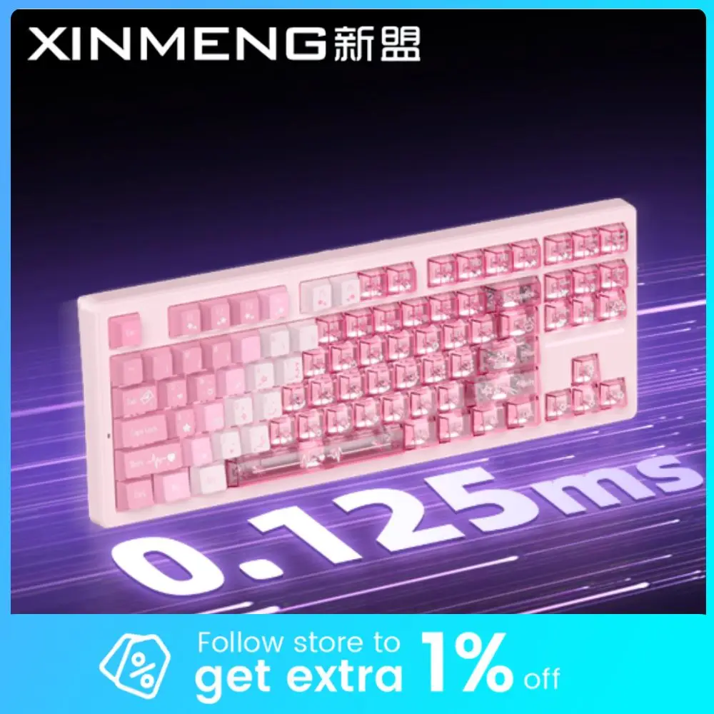 

Xinmeng S87 PRO Wireless Bluetooth Mechanical Keyboard Dual 8K PC Gaming Office Low Latency Hot Plug ARGB Keyboard Gift PC