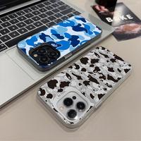A-BathingS-Ape B-BAPE Phone Case Matte Colored Silver For IPhone 15 14 16 13 12 11 Pro Max Plus XS X Shockproof Hard Cover