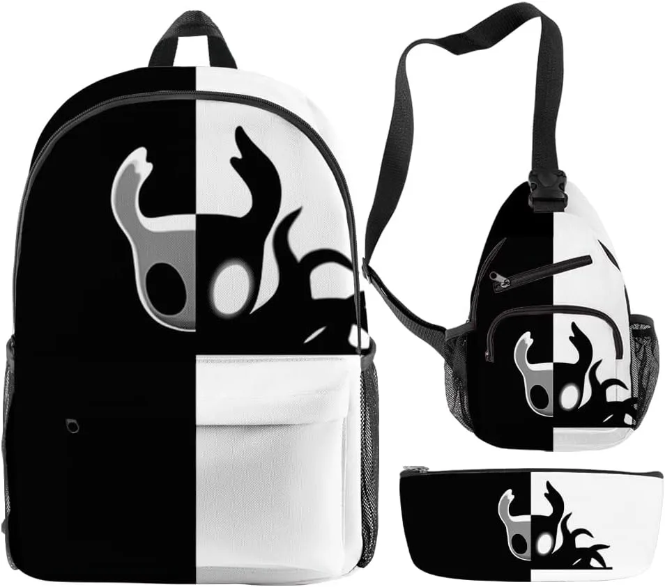 Hollow Knight Backpack Three-piece Sets Fashion Travel Daypacks Personalized Gifts Travel Bags back to school bag Large Capacity