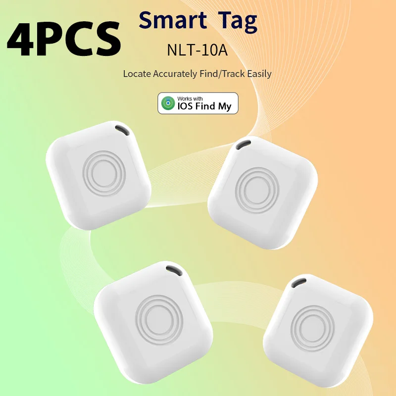 4PCS Smart Tag iPhone GPS Tracker Air tag Work with Apple Find My APP Offers Security-protection Pets From Getting Lost