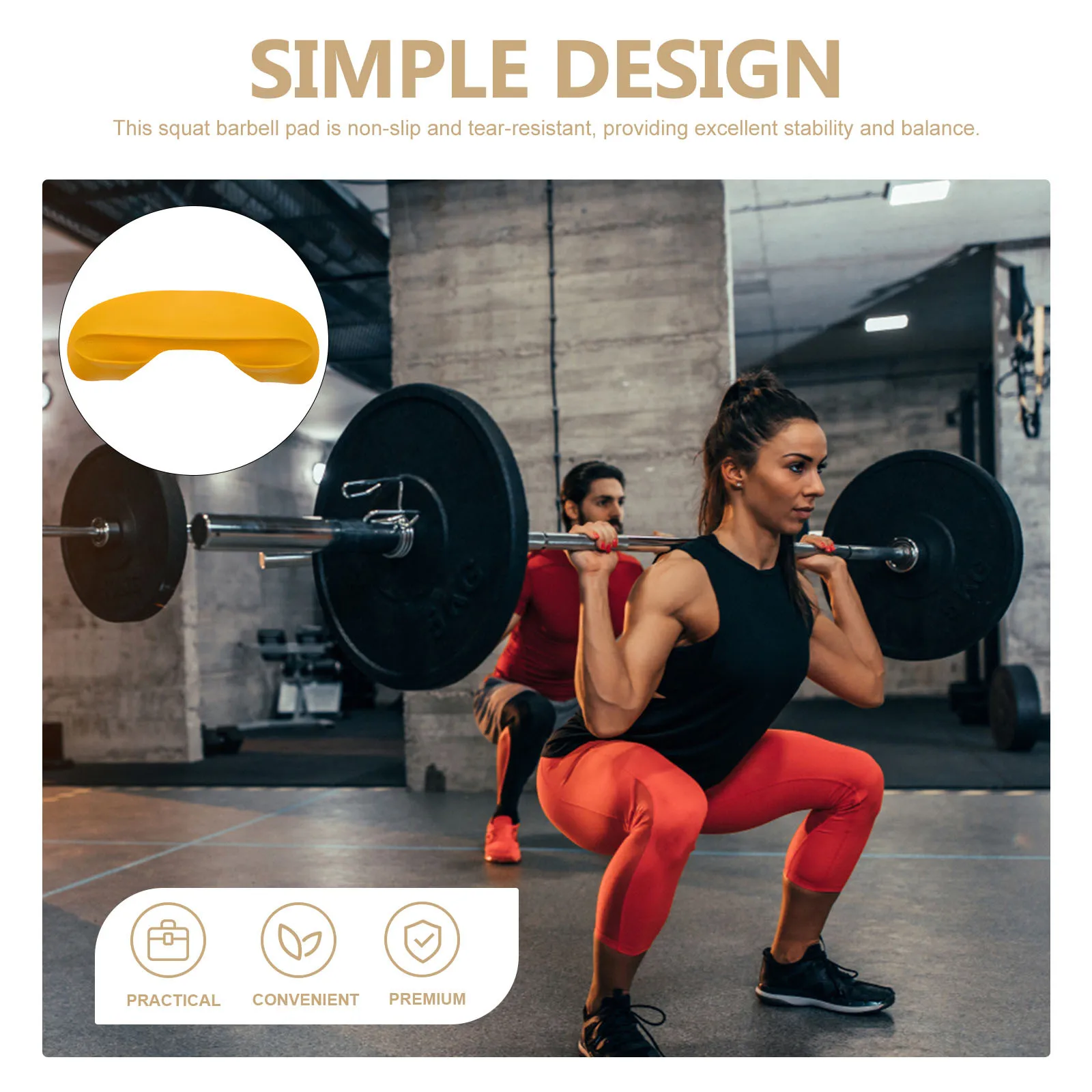 

Barbell Pad Non-Slip Protective Shoulder Squat Cushion Training Support Fitness Equipment for Gym Squat Pad Neck Barbell Cushion