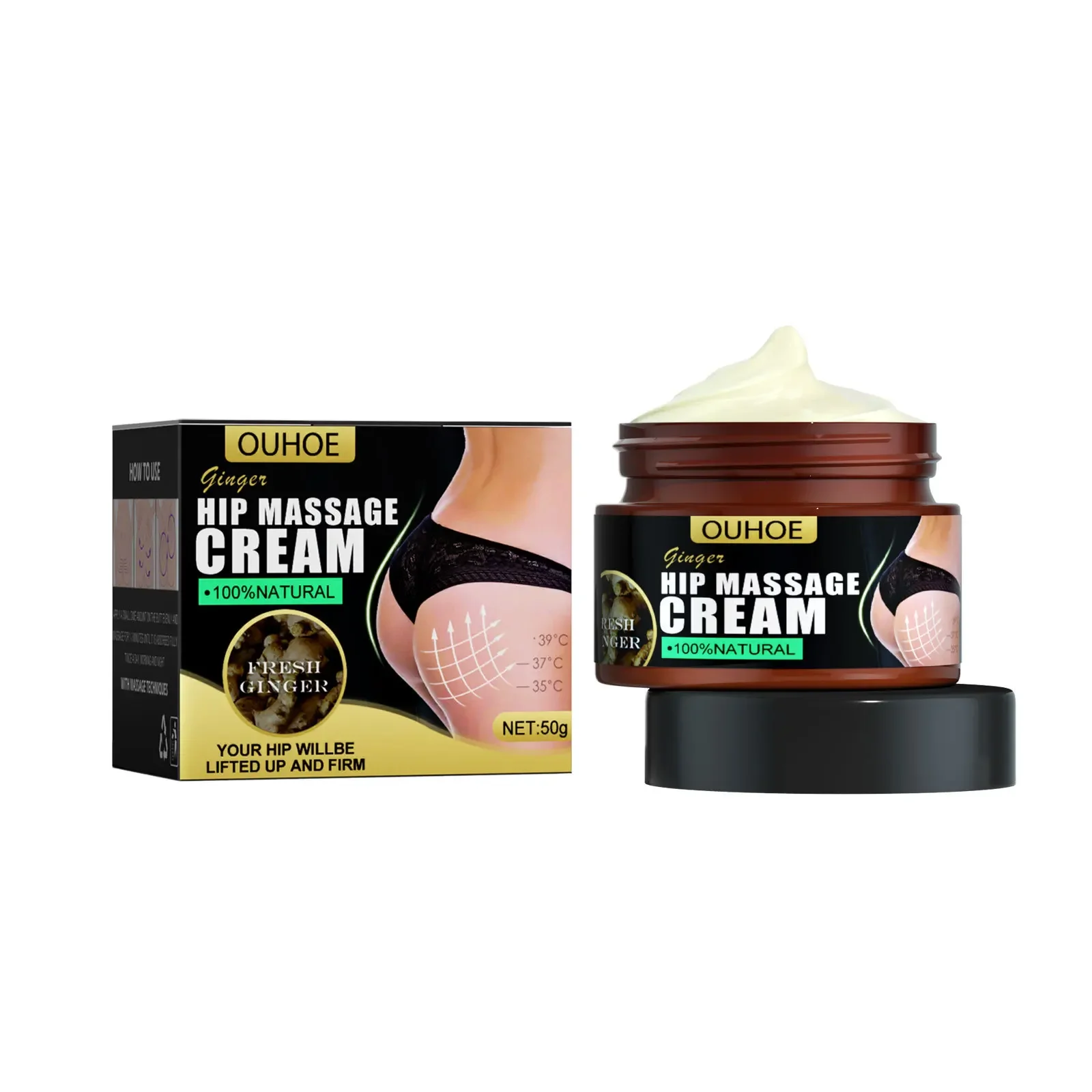 Creme de aprimoramento de bumbum, esculpe rechonchudo, linhas sexy, bunda grande, quebrar, levantamento de gordura, evitar flacidez, colapso, quadril para cima, firmando, 50g