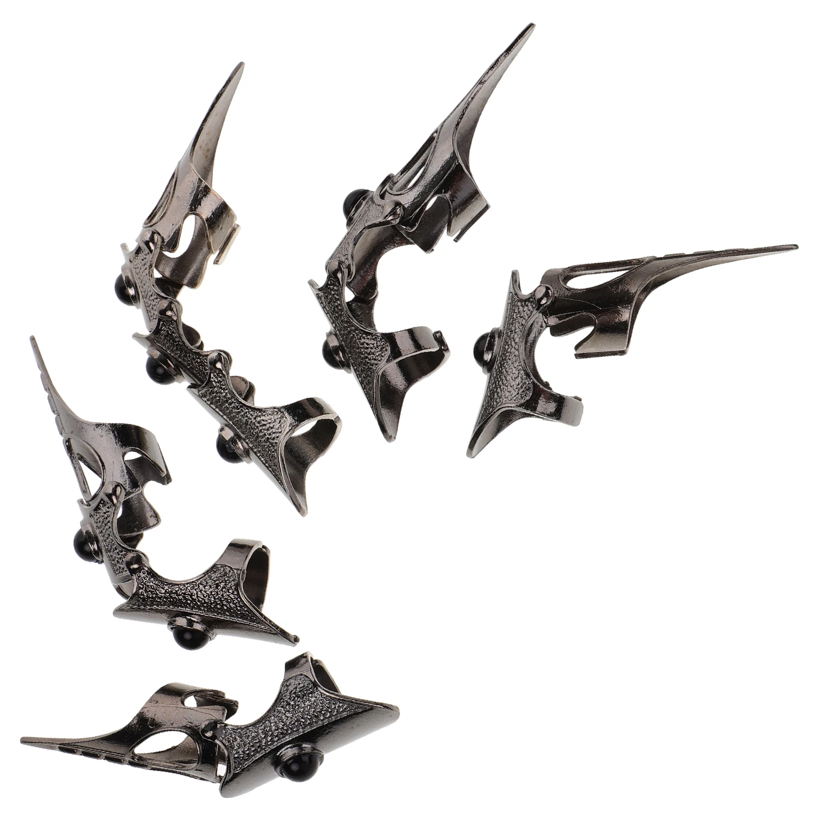 

5Pcs Halloween Punk Full Finger Rings Men Joint Claw Rings Alloy Party Cosplay Fingerwear Punk Finger Ring Men Joint Ring