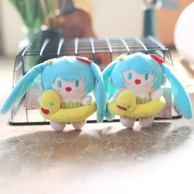 

2025 New Cute Cute Swim Ring Hatsune Miku Pendant Plush Toy Doll Bag Keychain Doll Birthday Gift Couple Pendant