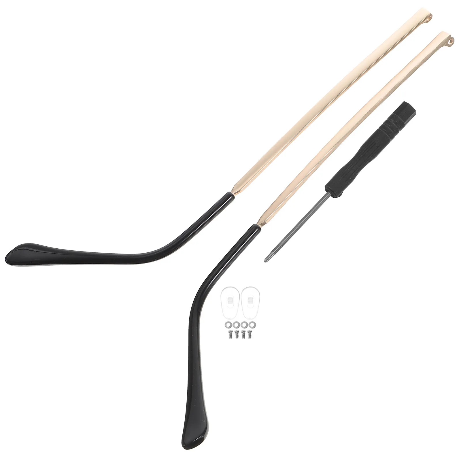

1Pair Eyeglasses Arm Replacement Metal Temple Legs Universal Fit for Glasses Repair Kit Non-Slip Lightweight Secure Frame Fix