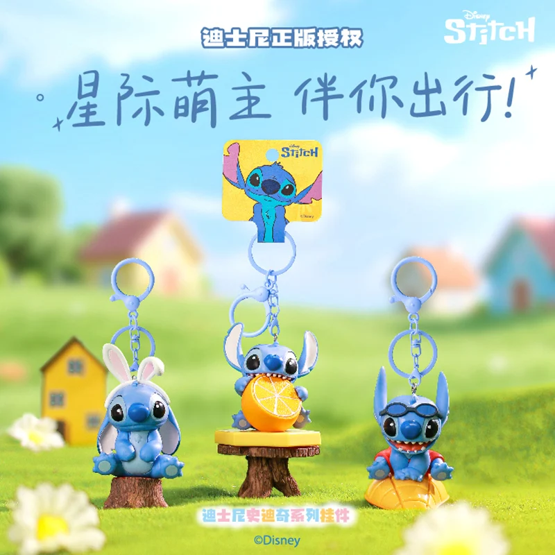 

Disney Cute Stitch Doll Hanging Ornament For Backpacks Keys Kawaii Anime Figures Birthday Toys Gifts For Kids