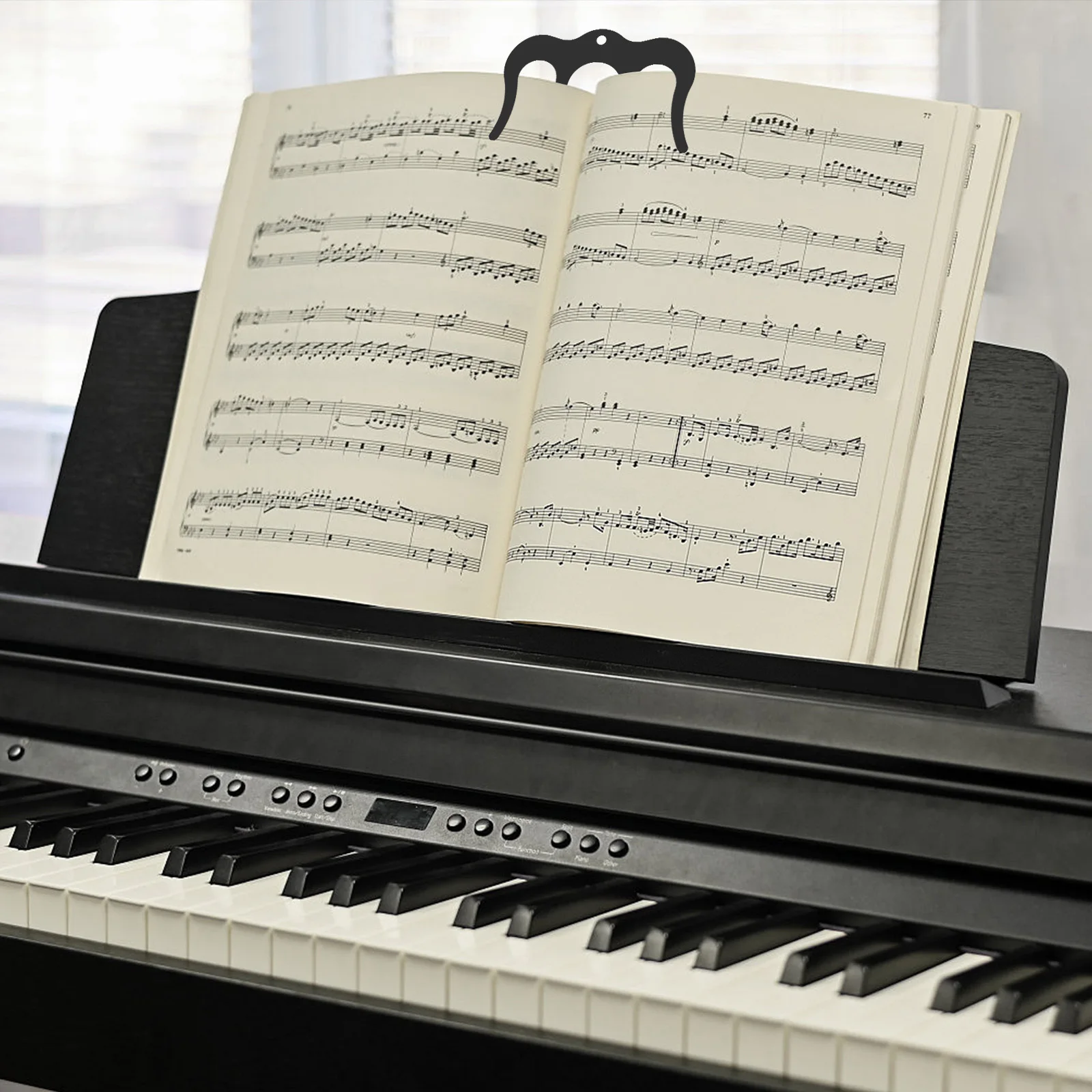 

Black Music Book Clip Page Holder Durable Long Lasting for Reading Comfortably and Practical Use Music Book Page Holder