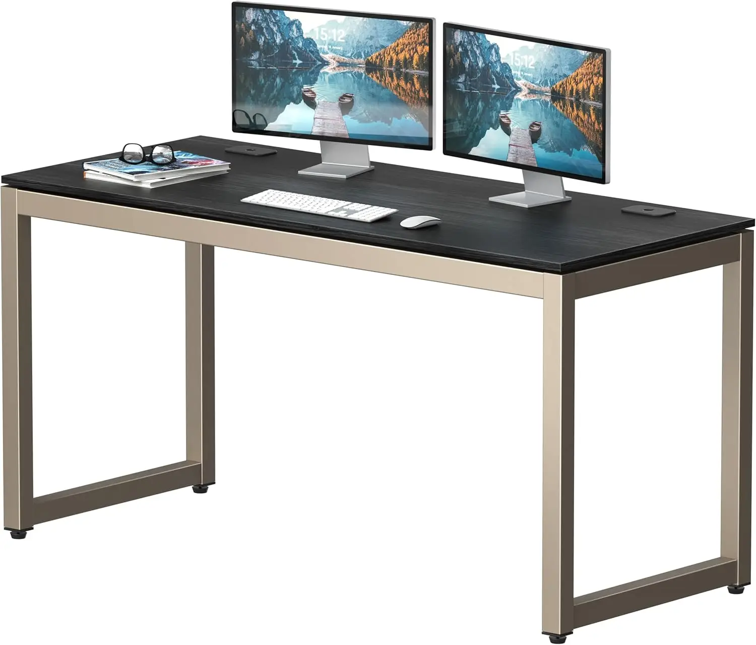 

55-Inch Commercial-Grade Office Computer Desk, Espresso