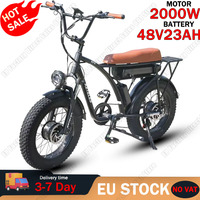 KETELES KF8 E-bike 2000W Dual Motor 48V23AH Lithium Battery Aldult off-road Electric Bike 20*4-in Fat Tire Snow Electric Bicycle