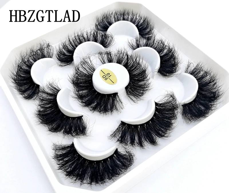 HBZGTLAD Neue 5 Paar 25 mm 3D-Nerzwimpern, künstliche Nerzwimpern, dünne, dicke, natürliche Vollstreifenwimpern – Detail 26