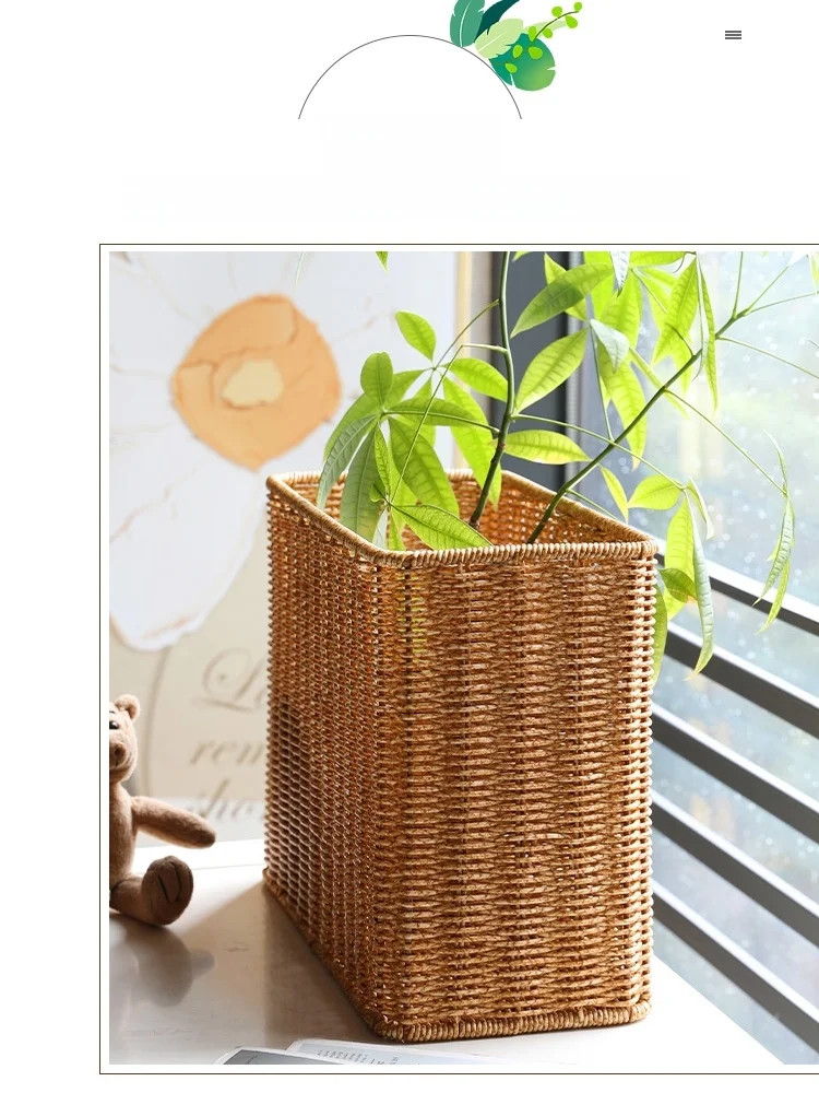 

Home Office Magazine Newspaper Organizer Basket Living Room Yoga Mat Storage Basket Narrow High pe Placement Basket