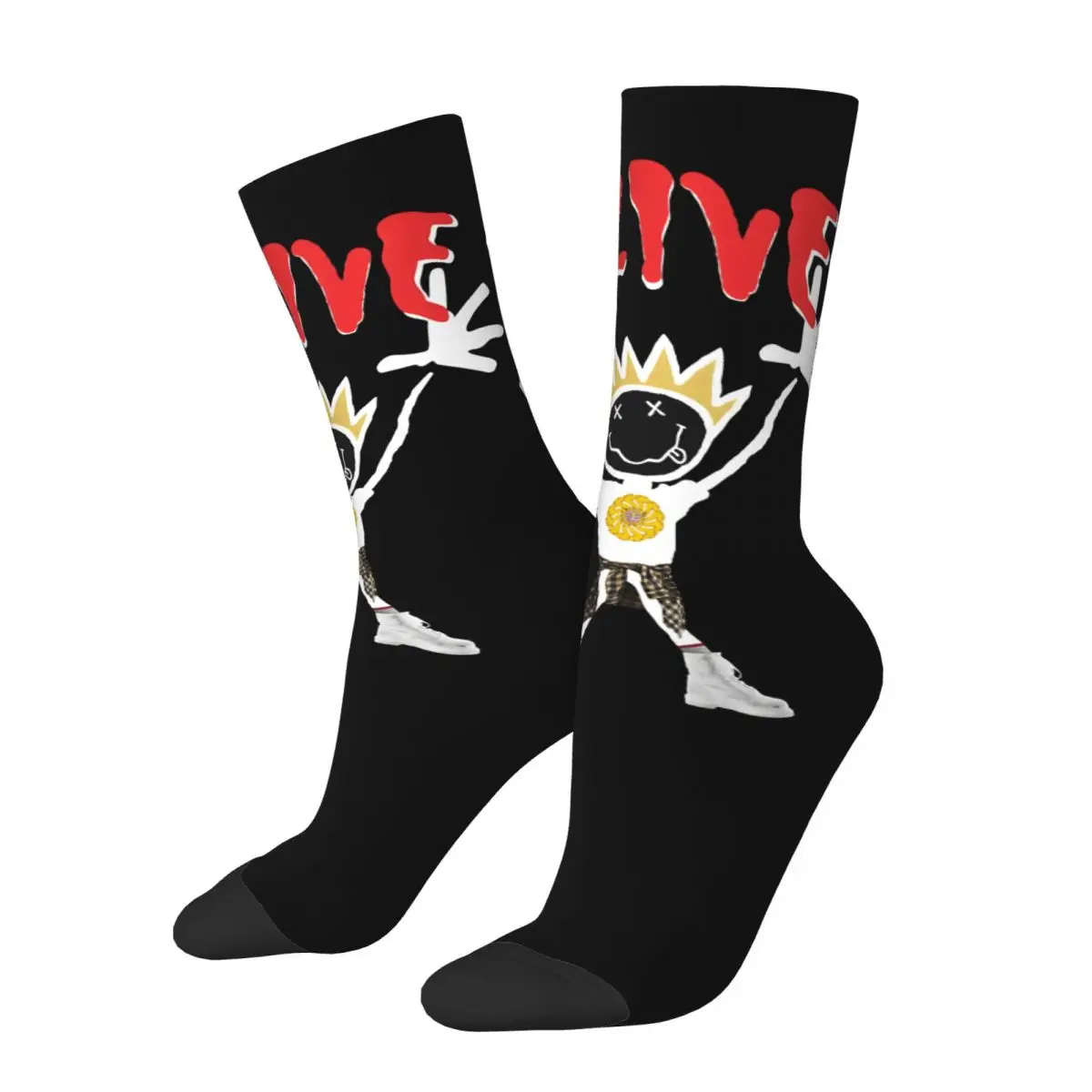 Tribute Show Band Men's Socks Vintage Harajuku Alive Street Style Novelty Seamless Crew Sock