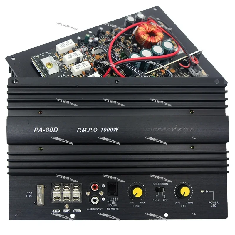 12V Car 1000W High-Power Tube Pure Bass Amplifier Board 8-Inch 10-Inch 15-Inch Car Subwoofer Core