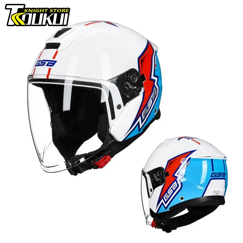 Motorcycle Helmet DOT Certification Casco Moto Helmet Open Face Helmet Capacete De Moto Four Seasons Cycling Helmet Men Women