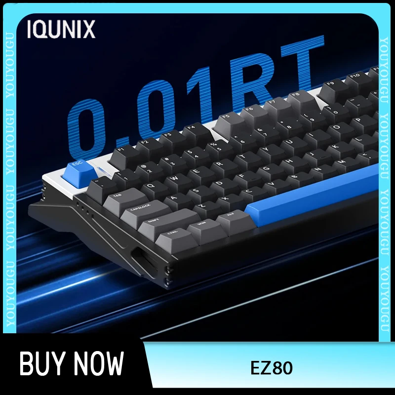 

IQUNIX EZ80 Mechanical Keyboard Magnetic Switch Aluminium Alloy 8K Three Mode Wireless Gaming Keyboard RGB Gasket PC Gamer Gifts