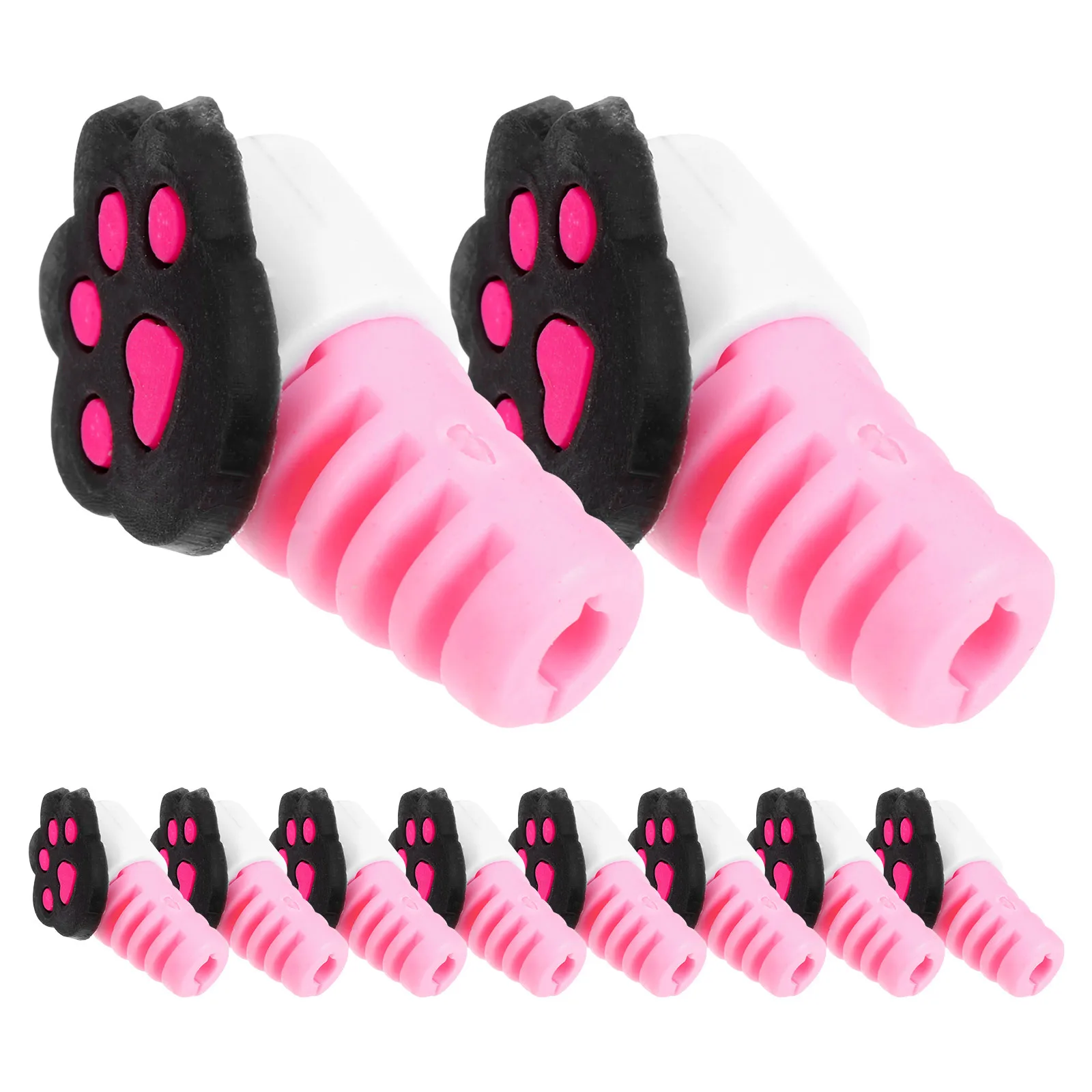 

10Pcs Cable Saver USB Protector Foot Design Charging Cable Saver Prevent Breaks Suitable for Cell Phone Computer Laptop