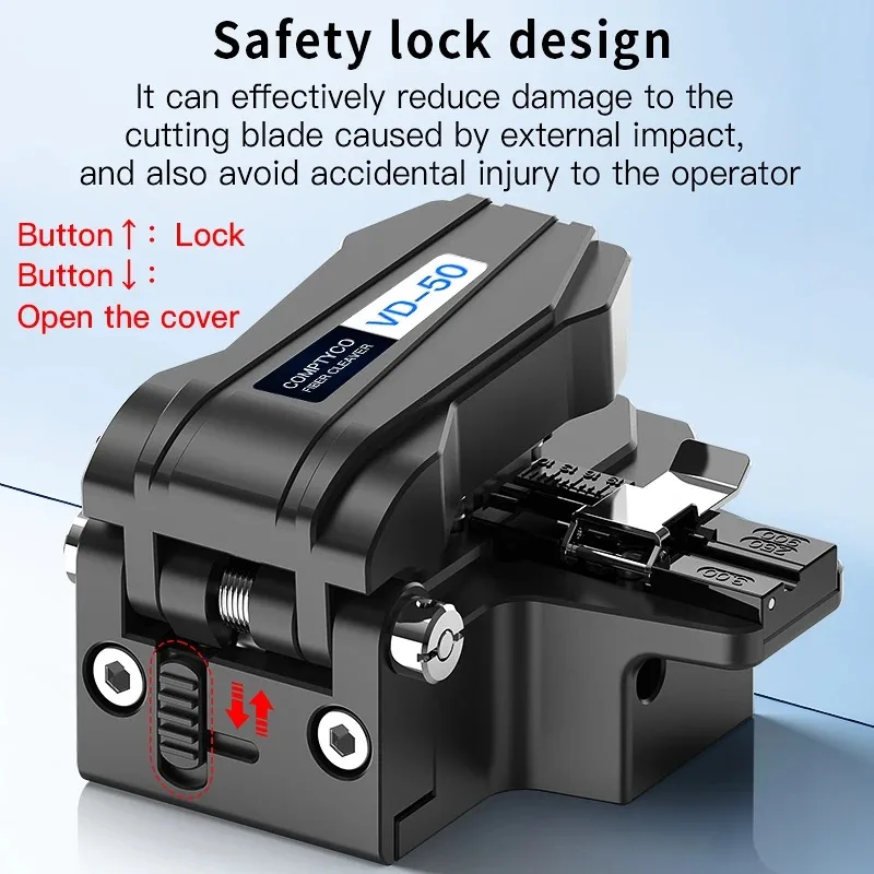 COMPTYCO VD-50 Fiber Cleaver One-step Fully Automatic Fiber Optic Cutter FTTH Tool Optical Fiber Fusion Splicer Cutting Knife