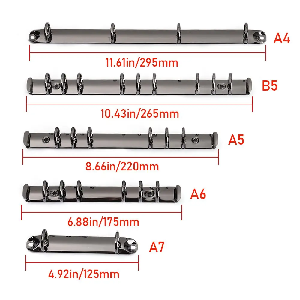 A4/B5/A5/A6/A7 Metalen Losbladige Binding Clips Kleurrijke Spiraal Binder Bestand Map Diy Album Dagboek Clips Ring Notebook Accessoire