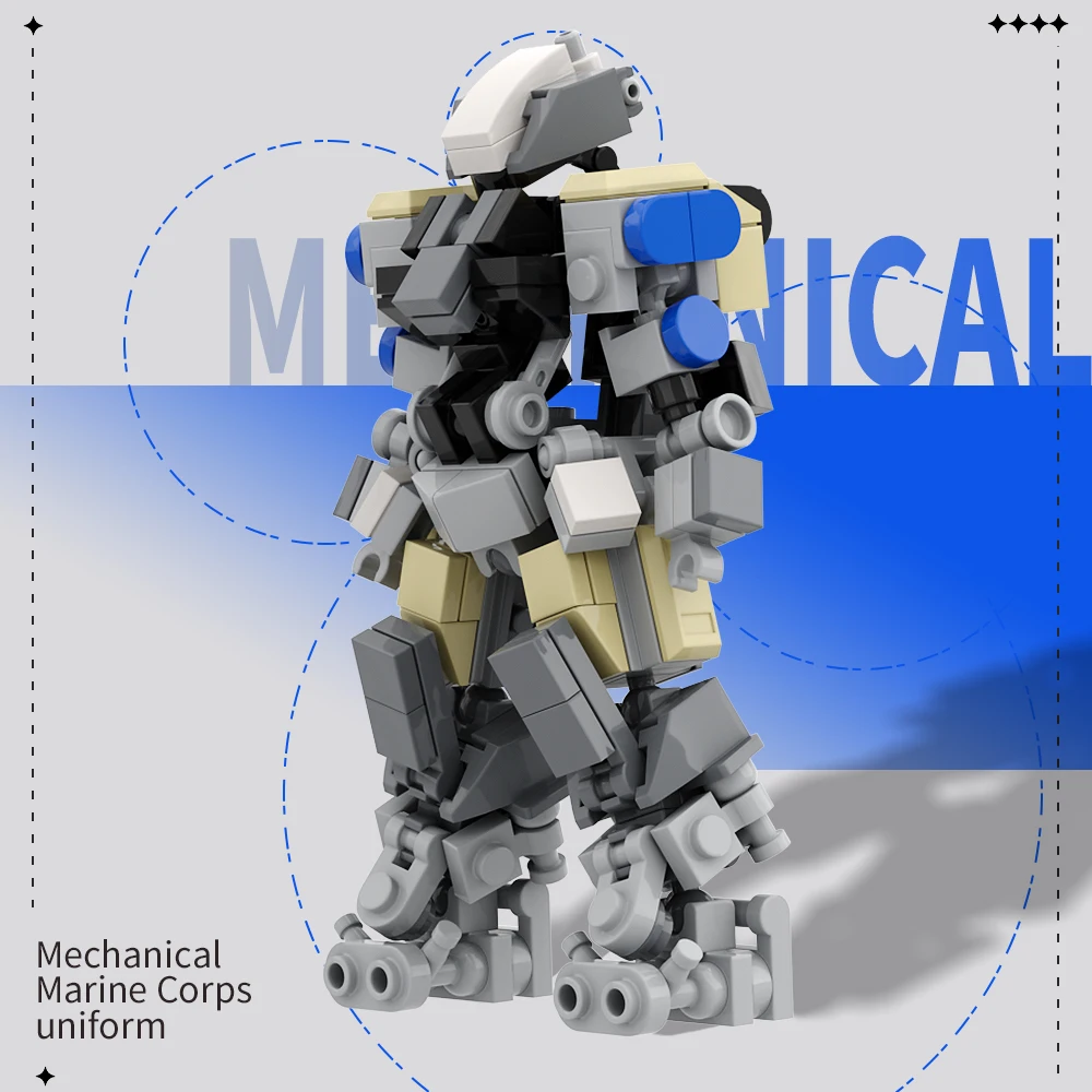 

MOC Mechanised Marine Suit High-Tech Mehca Robot Bricks Knight Machine Figures Model Building Block Kids Toys Birthday Gifts