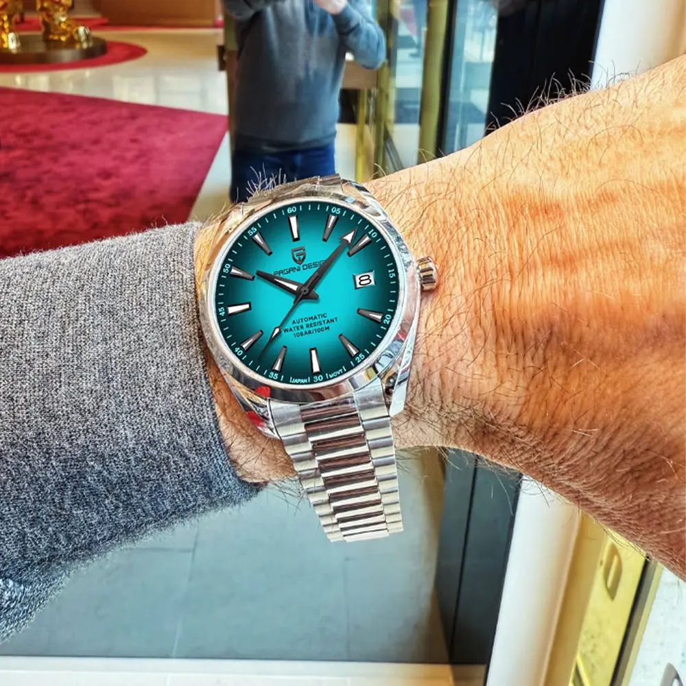 

PAGANI DESIGN новые мужские подарочные часы с сапфировым стеклом 40 мм механические наручные часы из нержавеющей стали 100 м водонепроницаемые автоматические часы мужские