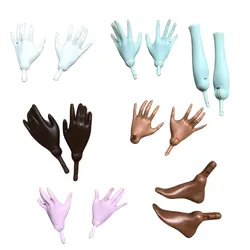 1/6 Doll Replacements Hands Elbows Feet Black Brown White Beige White Pink Skin Doll Parts Original Doll Accessories