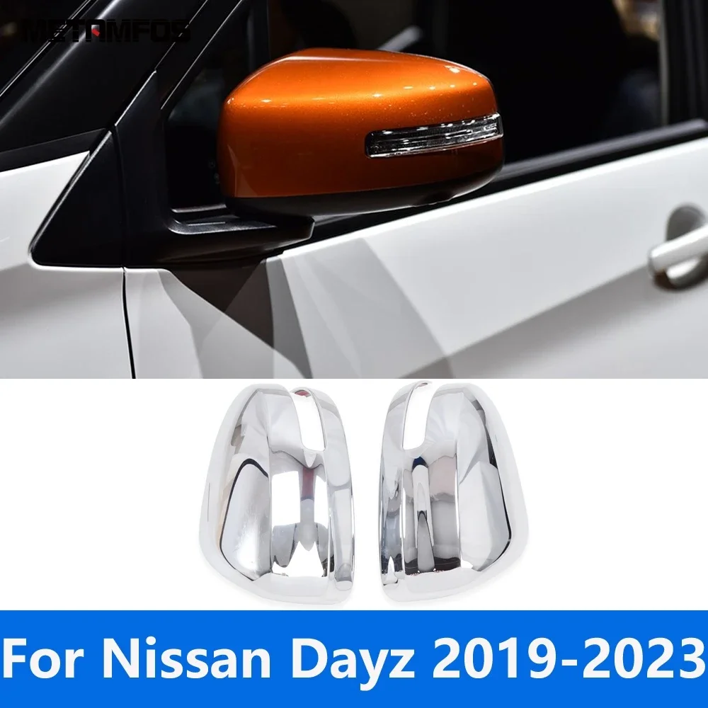 Rearview Side View Mirror Cover Trim For Nissan Dayz 2019 2020 2021 2022 2023 Chrome Protection Cap Accessories Car Styling