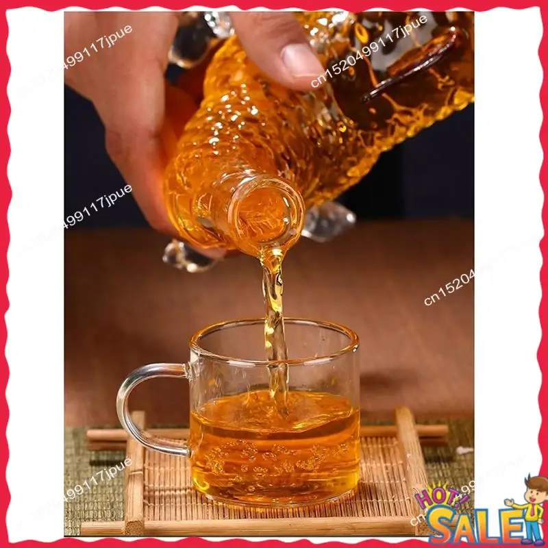 BOFO Handmade Oriental Dragon Glass Wine Bottle, Whisky Decanter Art Statue For Table Decor