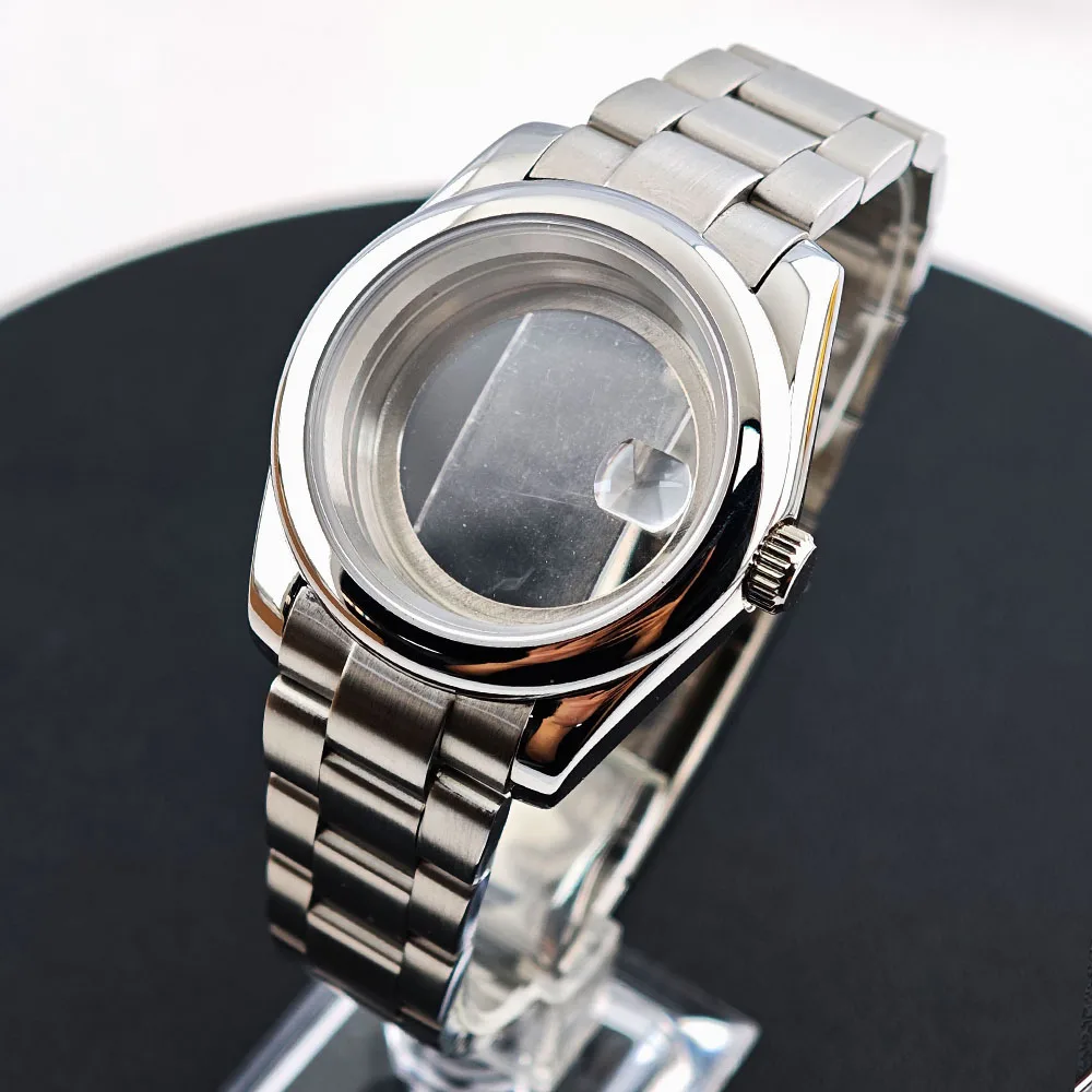 

36mm/39mm Stainless Steel Watch Case Sapphire Glass Waterproof Oyster Style Fit NH35 NH36 NH34 NH38 NH70 Movement Watch Accessor