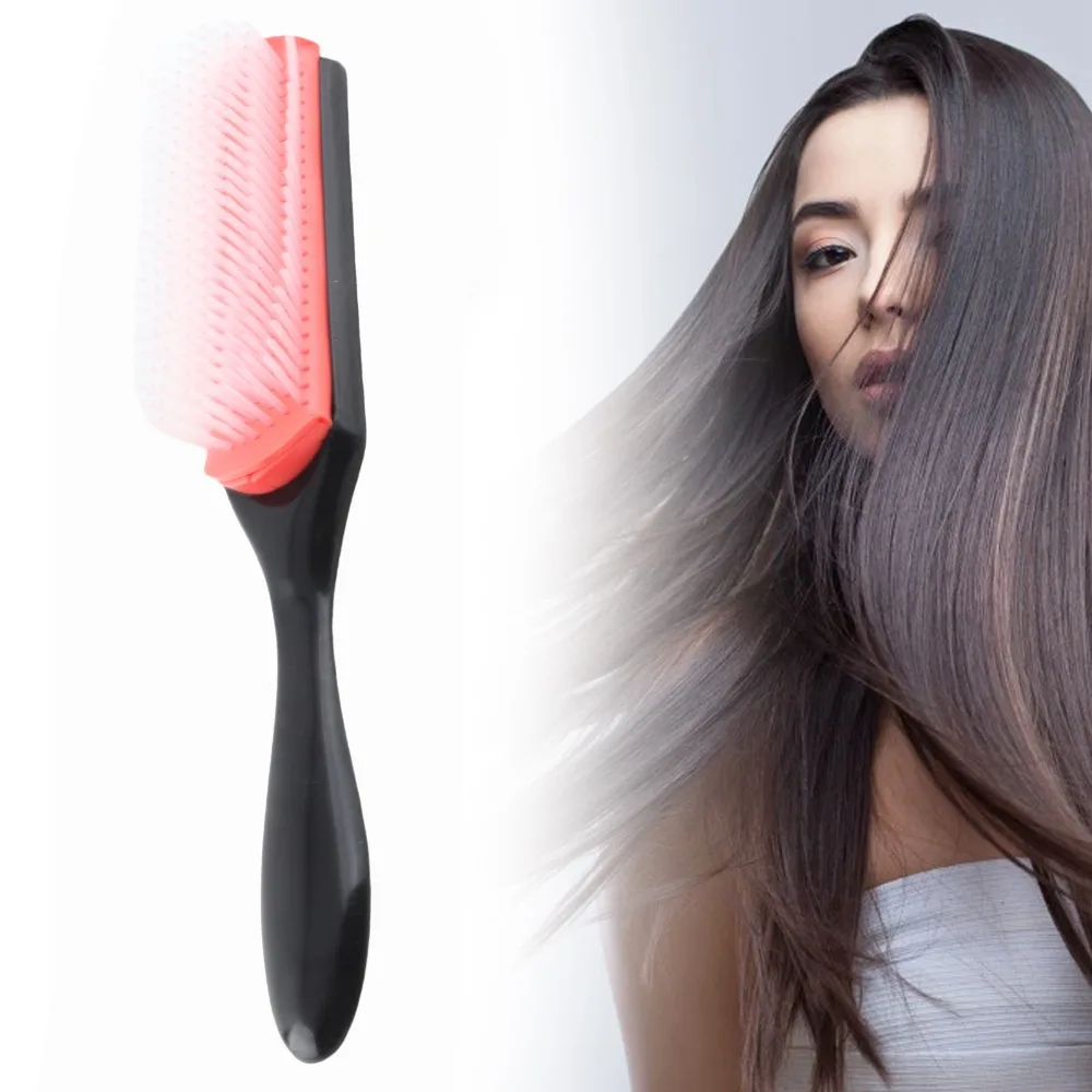 Home Use 9-Row Design 9-Row Hair Brush Professional Detachable Detangling Brush Classic Light Pink Salon Hair Brush For Women
