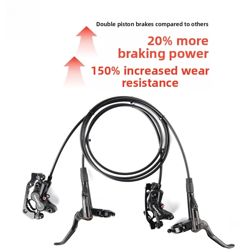 

Масляный тормоз Secpaolo для горного велосипеда, 4-поршневой передний и задний масляный дисковый тормоз, универсальный автомобильный комплект масляных дисков Ja, велосипедная экипировка...